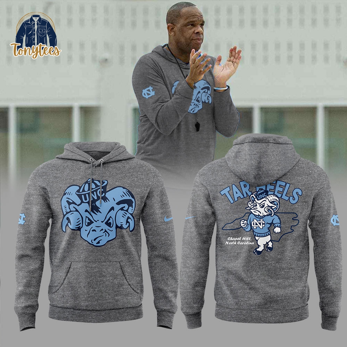 UNC North Carolina Tar Heels Coach Hubert Davis Hoodie