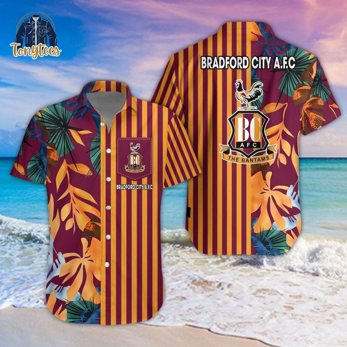 Bradford City Tropical Summer Hawaiian Shirt
