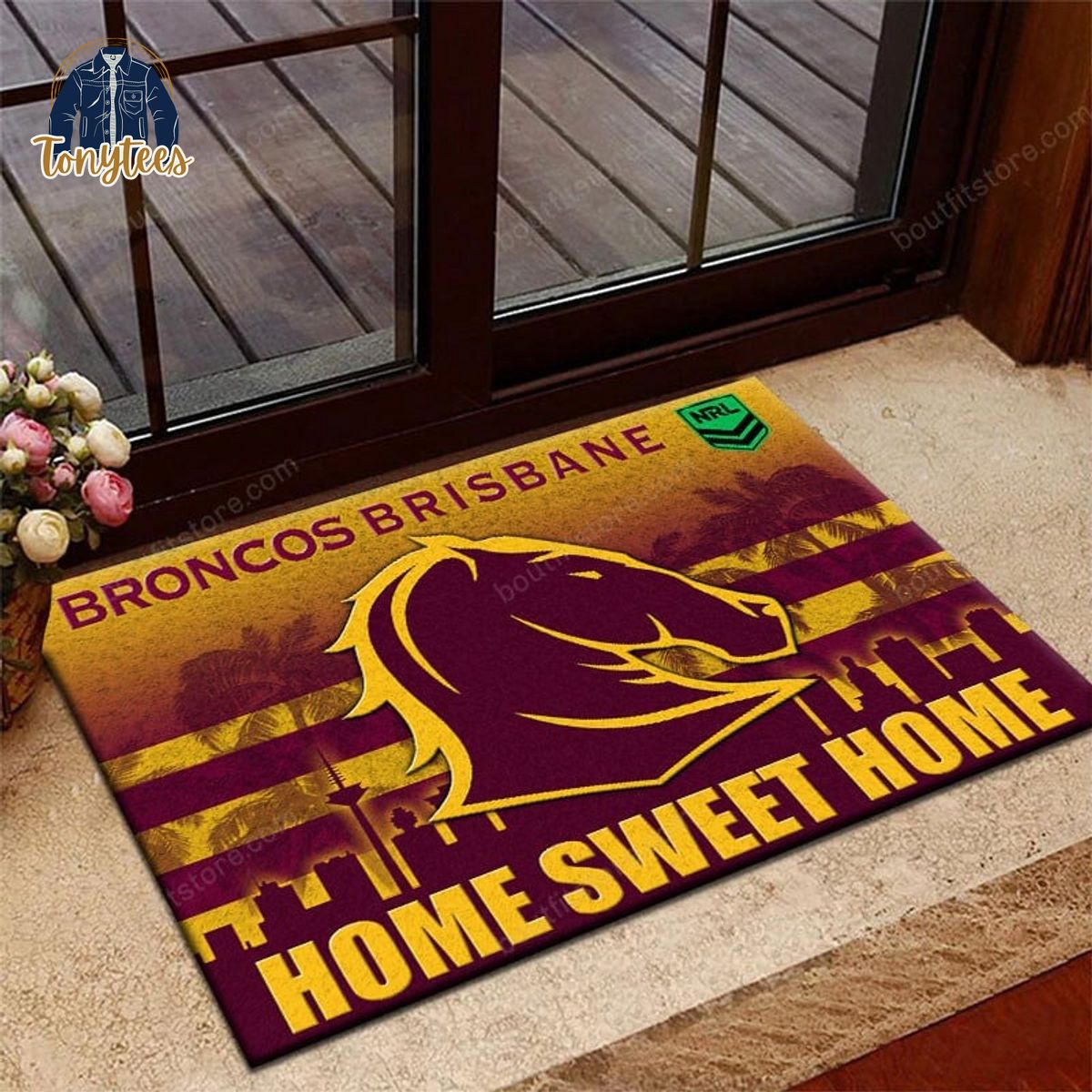Brisbane Broncos Home Sweet Home Doormat