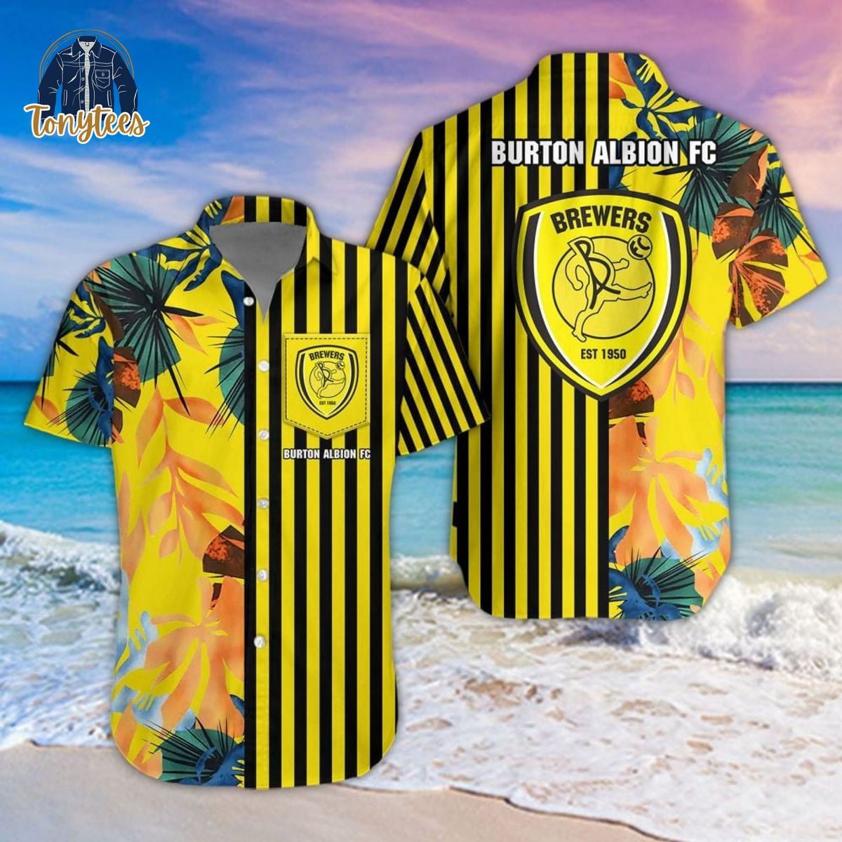 Burton Albion F.C Tropical Summer Hawaiian Shirt