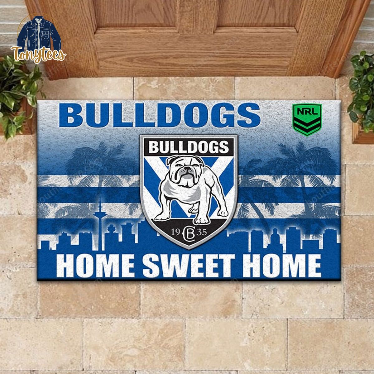 Canterbury Bankstown Bulldogs Home Sweet Home Doormat