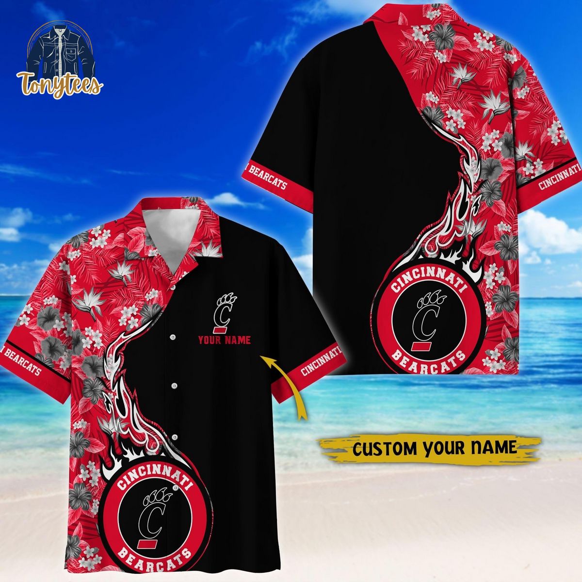 Cincinnati Bearcats custom name 3D hawaii shirt