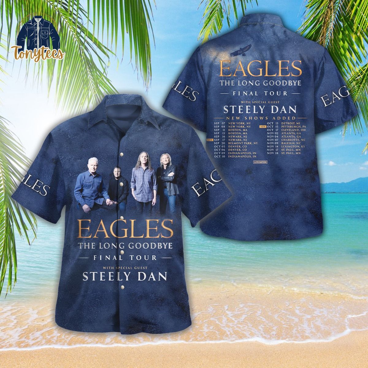 Eagles the long goodbye final tour Steely Dan hawaiian shirt