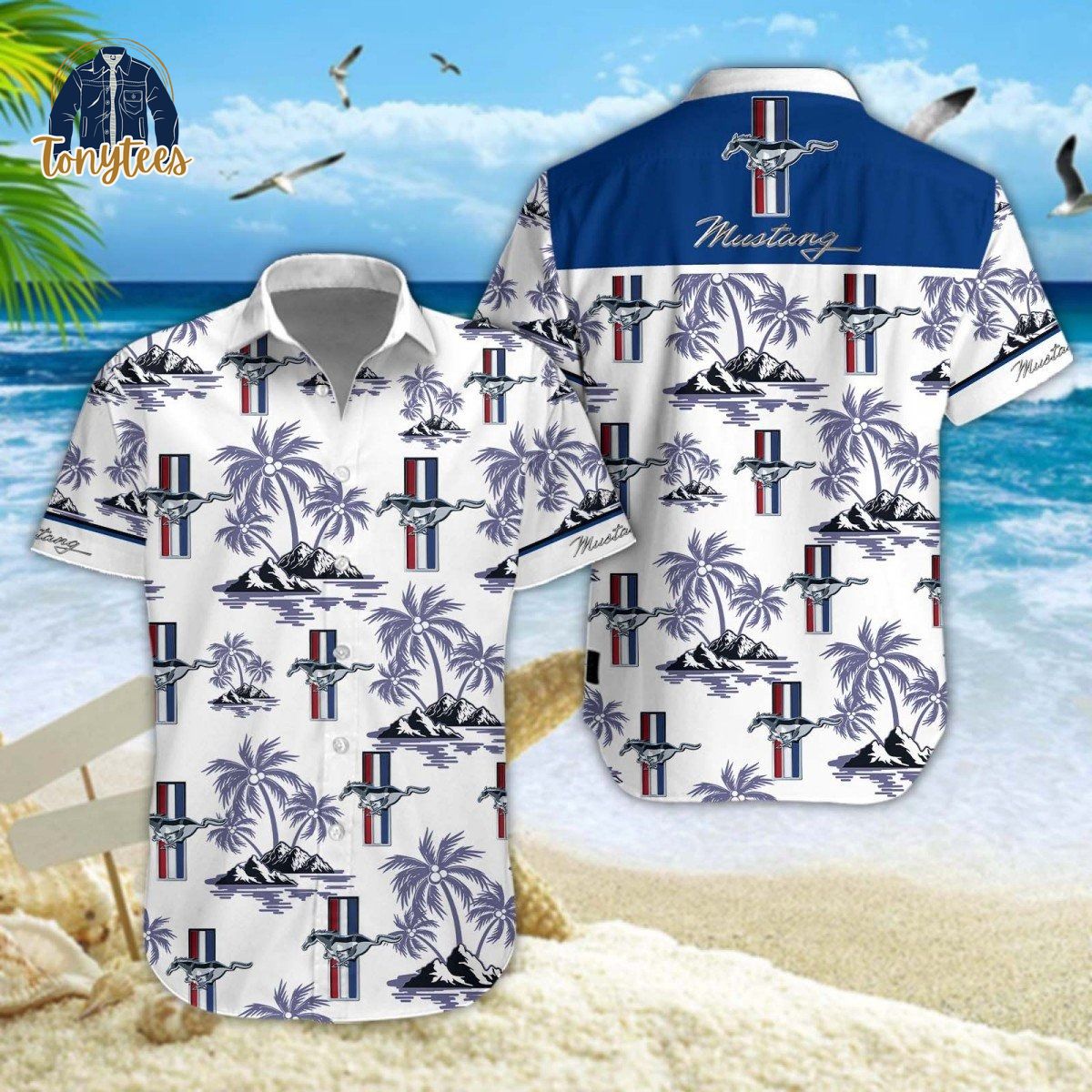 Ford Mustang Tropical Summer Hawaiian Shirt