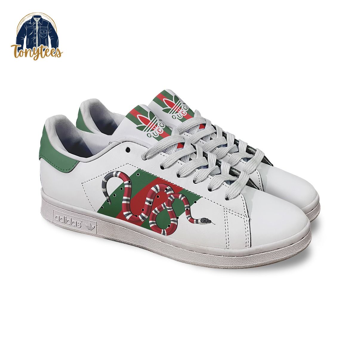 Gucci Snake Adidas Stan Smith Sneaker Luxury Brand Shoes
