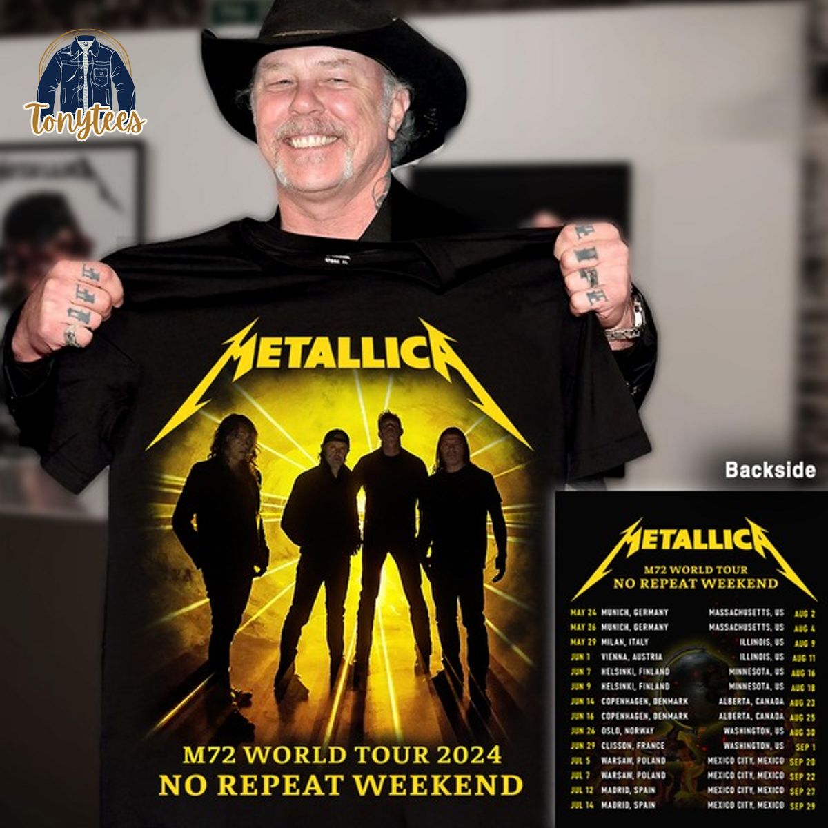 Metallica M72 world tour 2024 no repeat weekend shirt