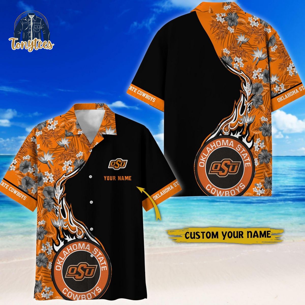 Oklahoma State Cowboys custom name 3D hawaii shirt
