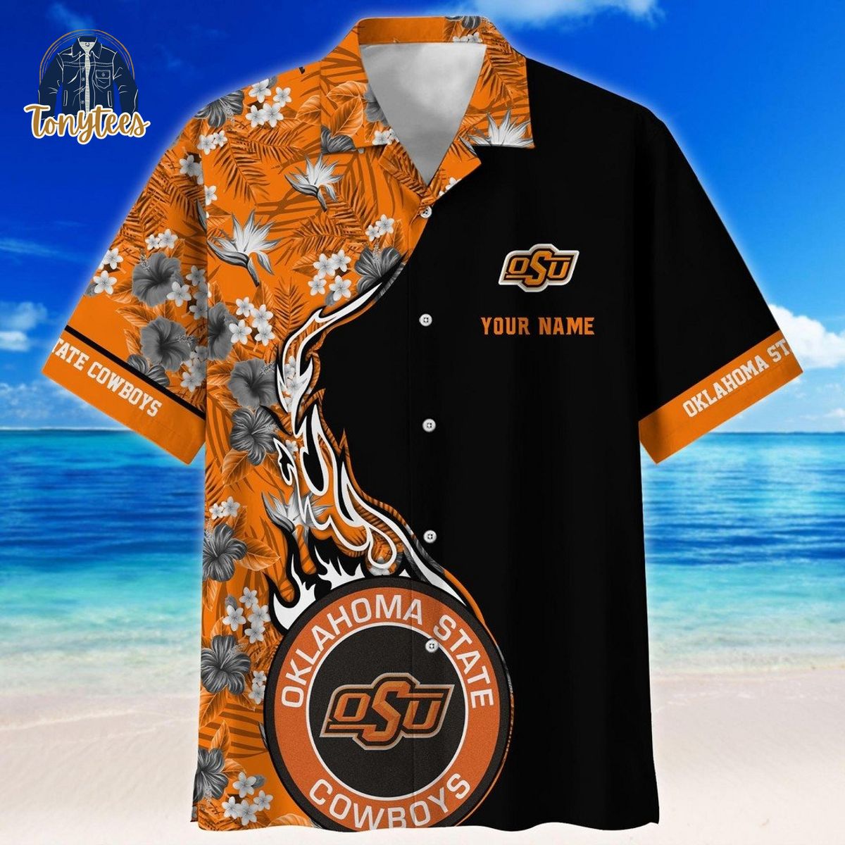 Oklahoma State Cowboys custom name 3D hawaii shirt