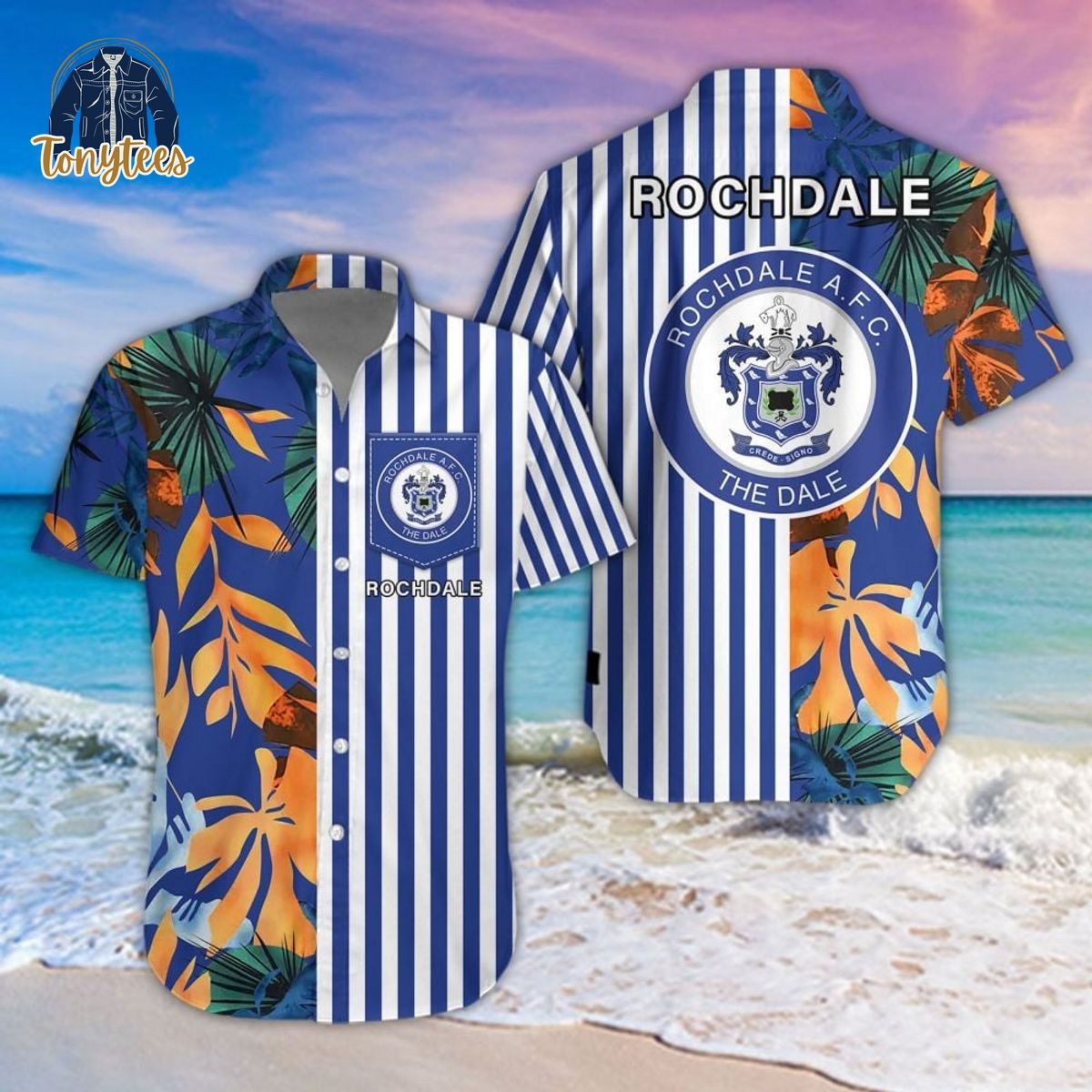 Rochdale AFC Tropical Summer Hawaiian Shirt