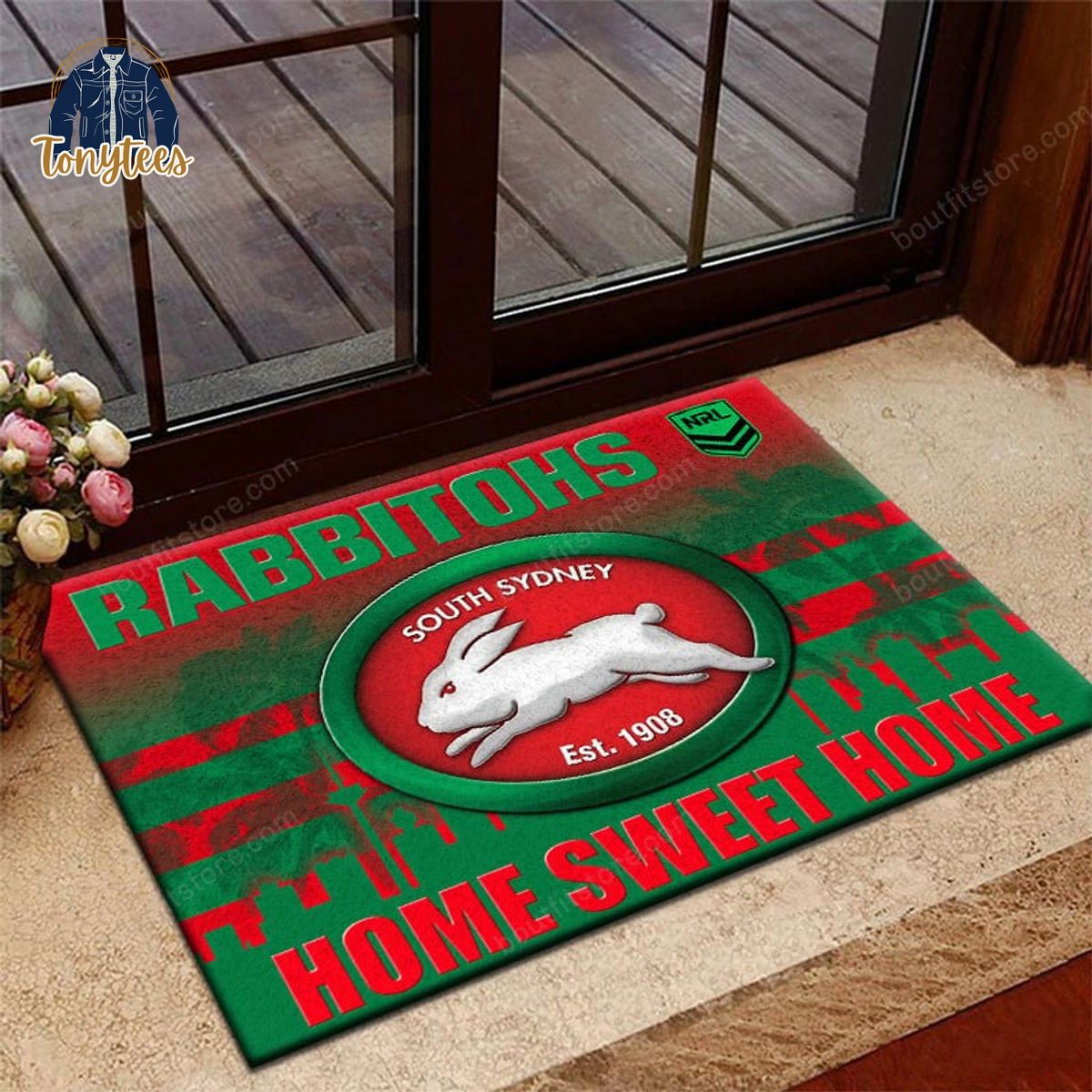 South Sydney Rabbitohs Home Sweet Home Doormat