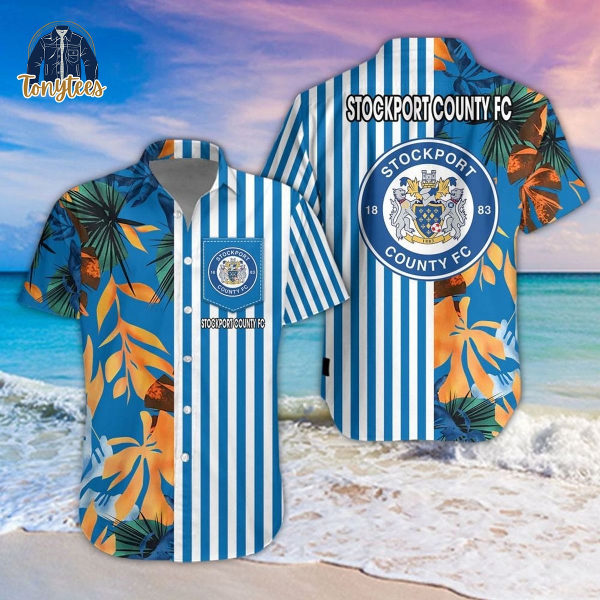 Stockport County F.C Tropical Summer Hawaiian Shirt