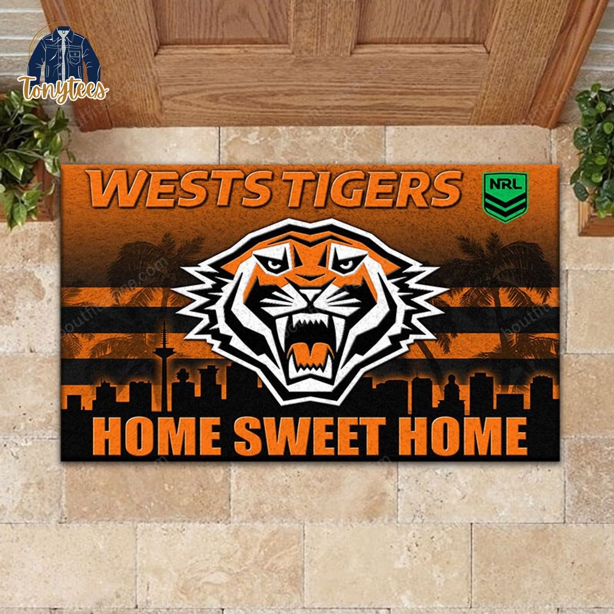Wests Tigers Home Sweet Home Doormat