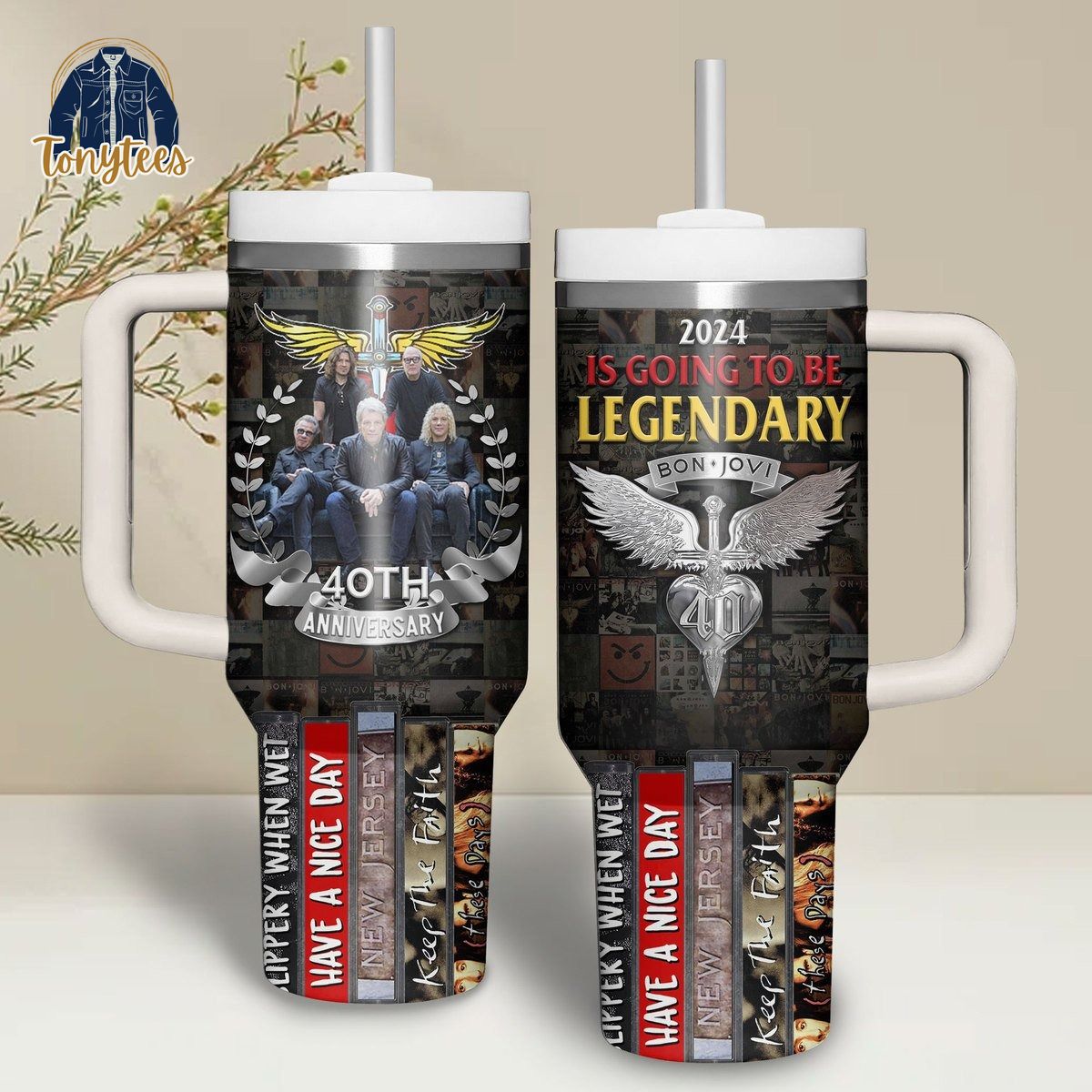 Bon Jovi 2024 is going to be legendary 40th anniversary stanley tumbler