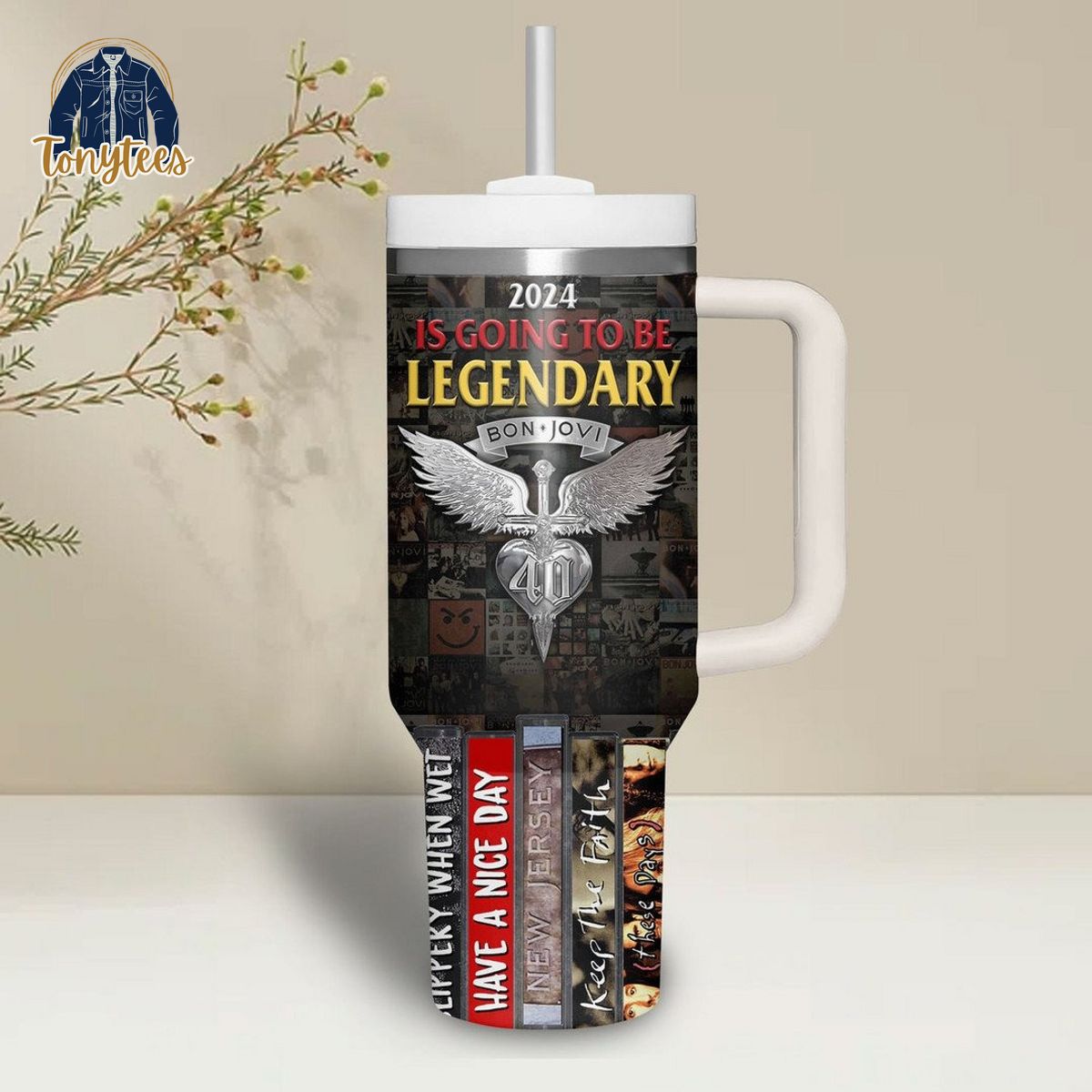 Bon Jovi 2024 is going to be legendary 40th anniversary stanley tumbler