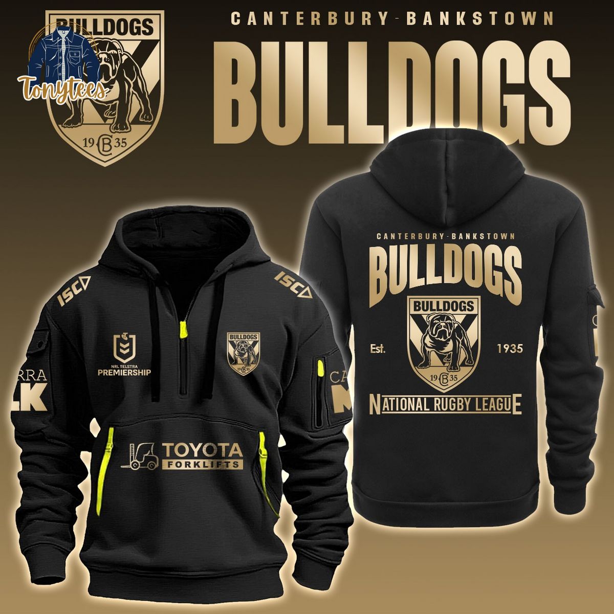 Canterbury Bulldogs NRL Custom Name New Heavy Hoodie
