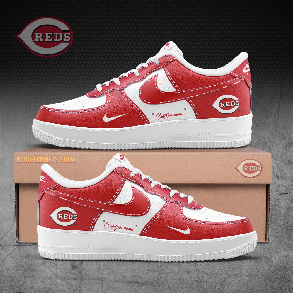 Cincinnati Reds Custom Name Air Force 1 Sneaker