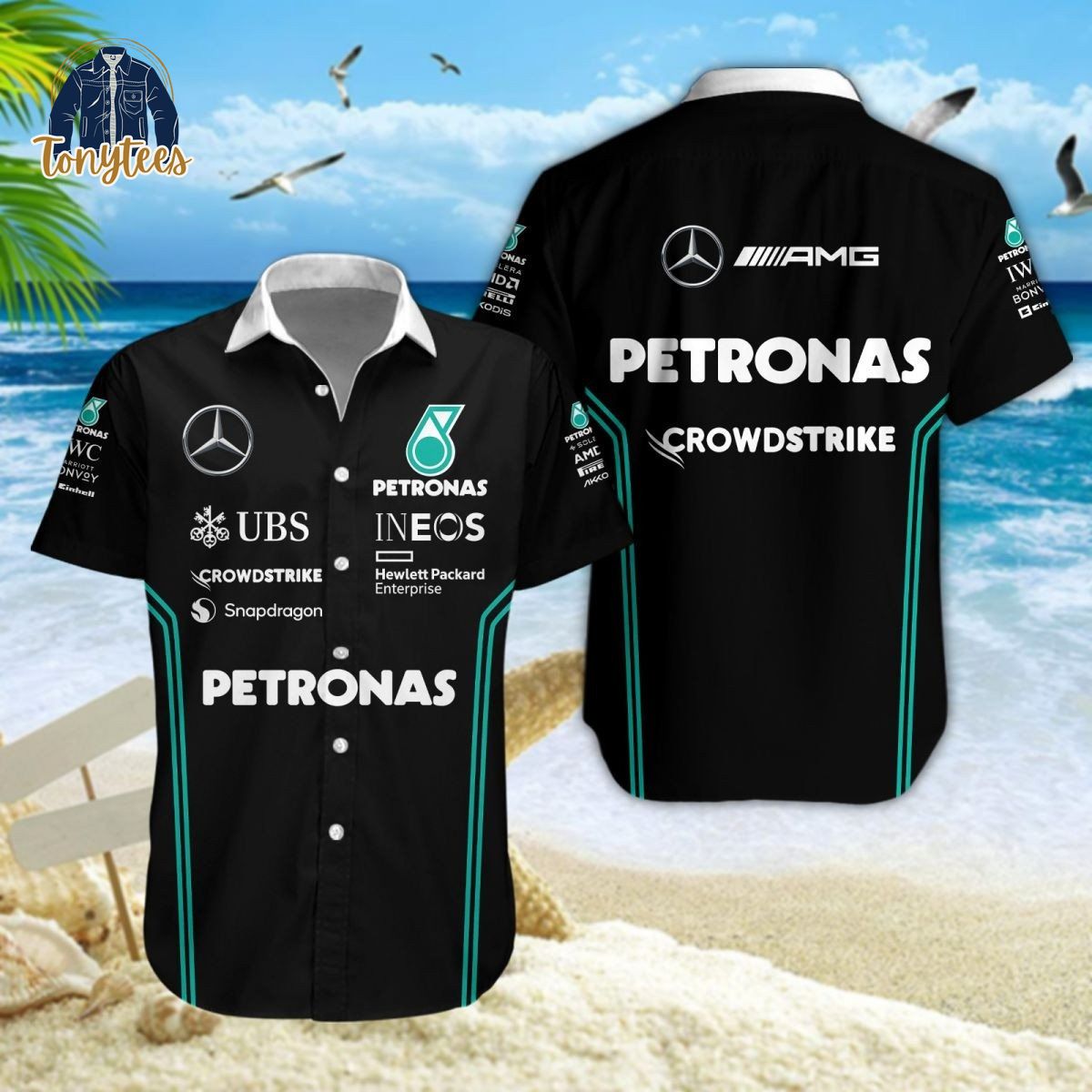 Mercedes-AMG PETRONAS F1 Team Hawaiian Shirt