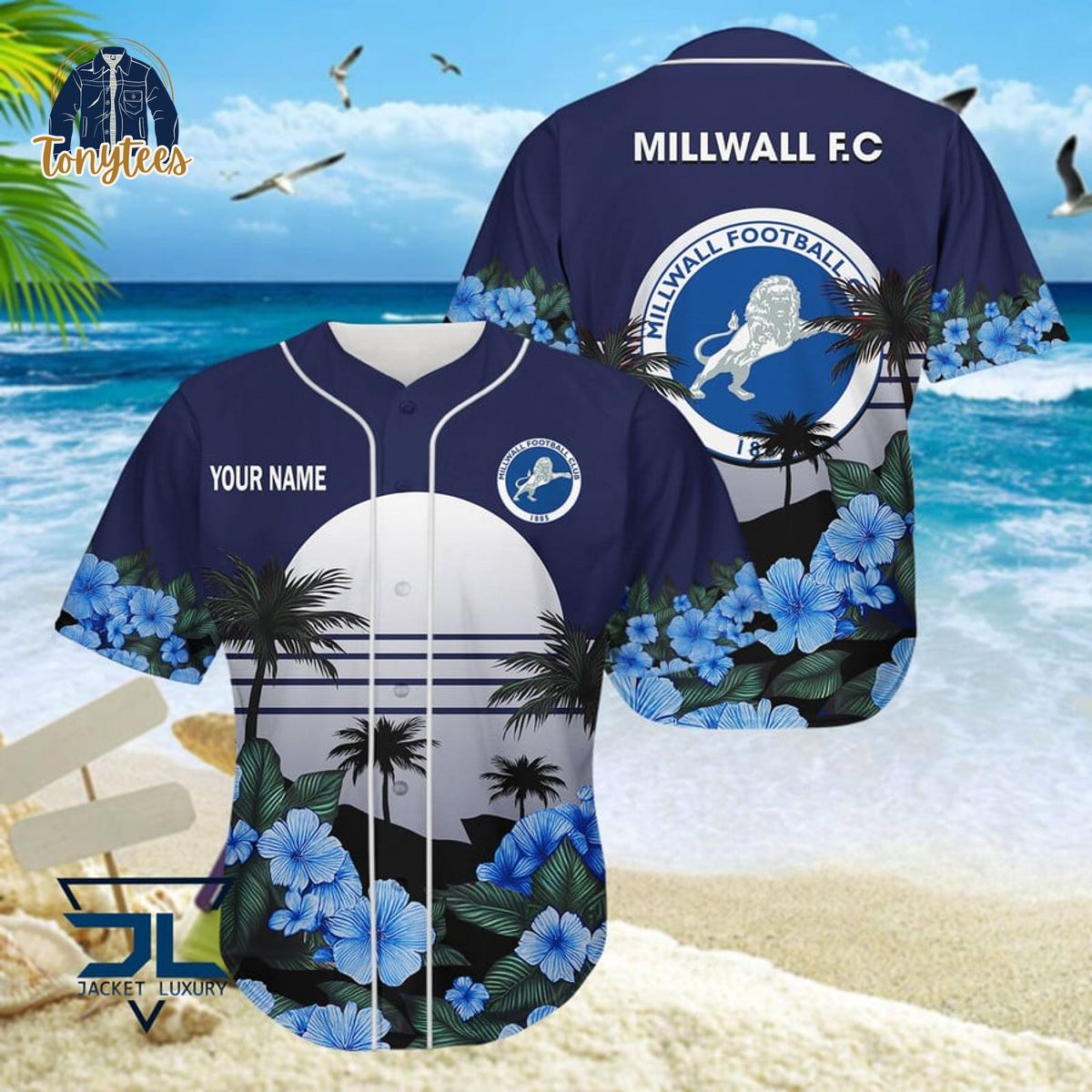 Millwall FC Custom Name Baseball Jersey