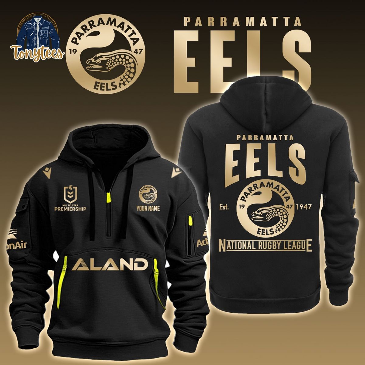 Parramatta Eels NRL Custom Name New Heavy Hoodie