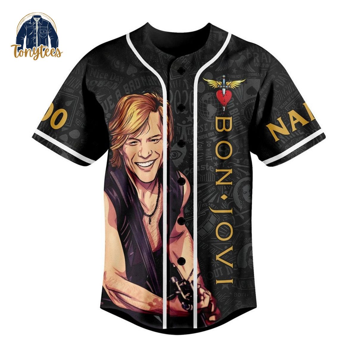 Personalized Bon Jovi Band Baseball Jersey