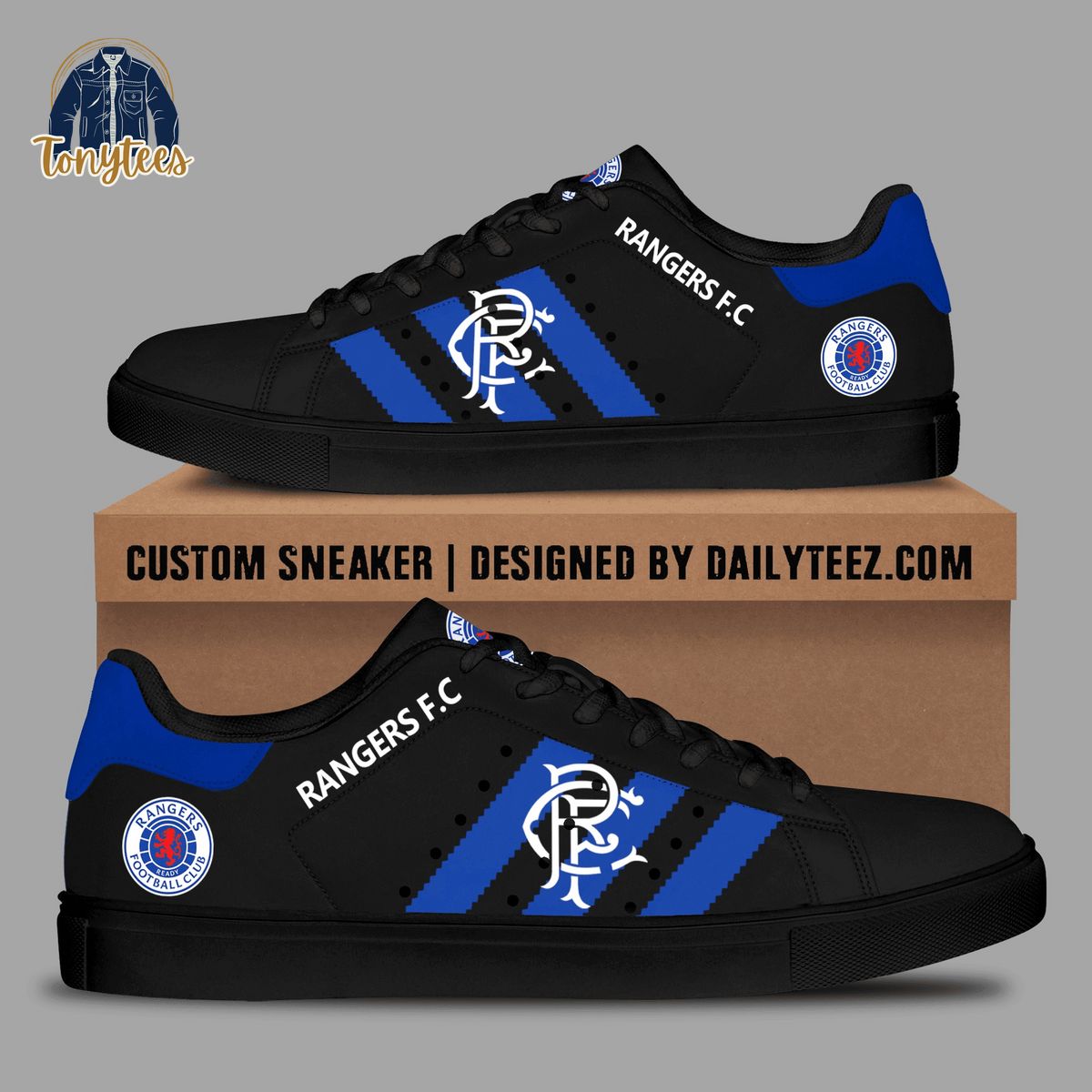 Rangers FC Blue Stan Smith Shoes