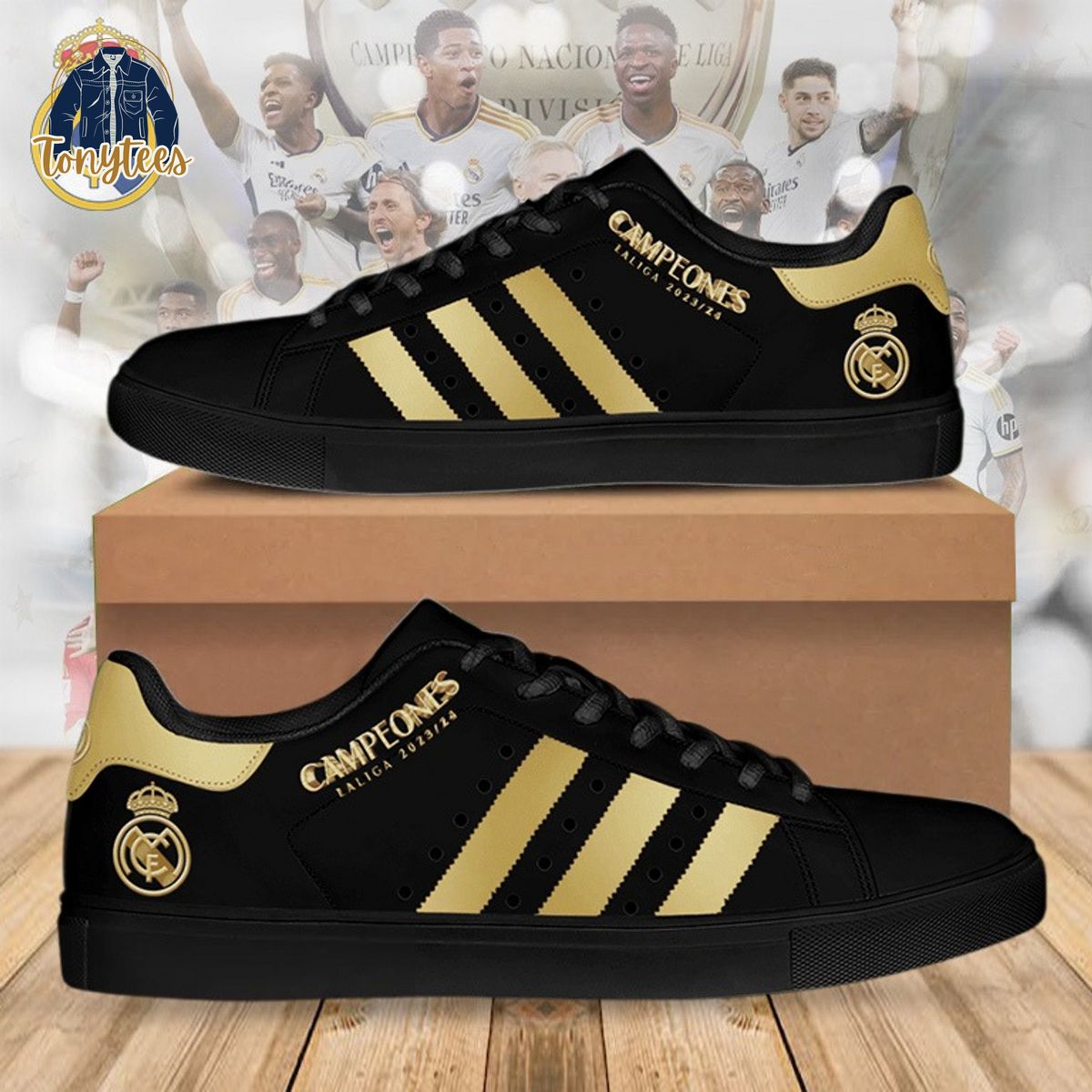 Real Madrid FC Campeones Laliga 2024 Stan Smith Shoes