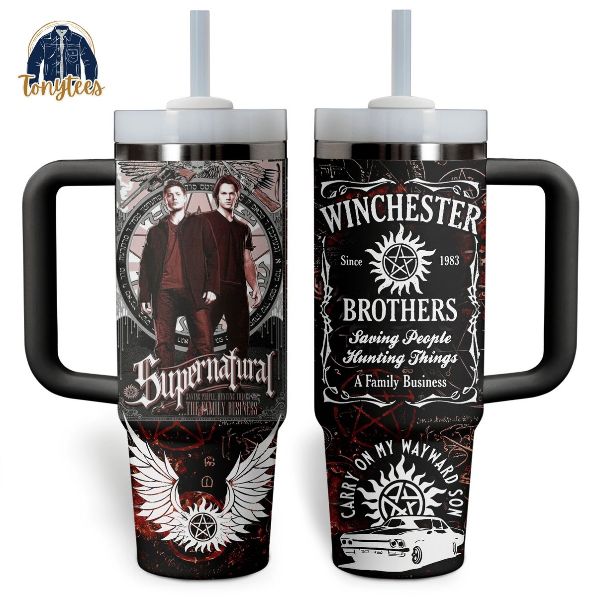 Supernatural Winchester Brothers Stanley Tumbler Cup