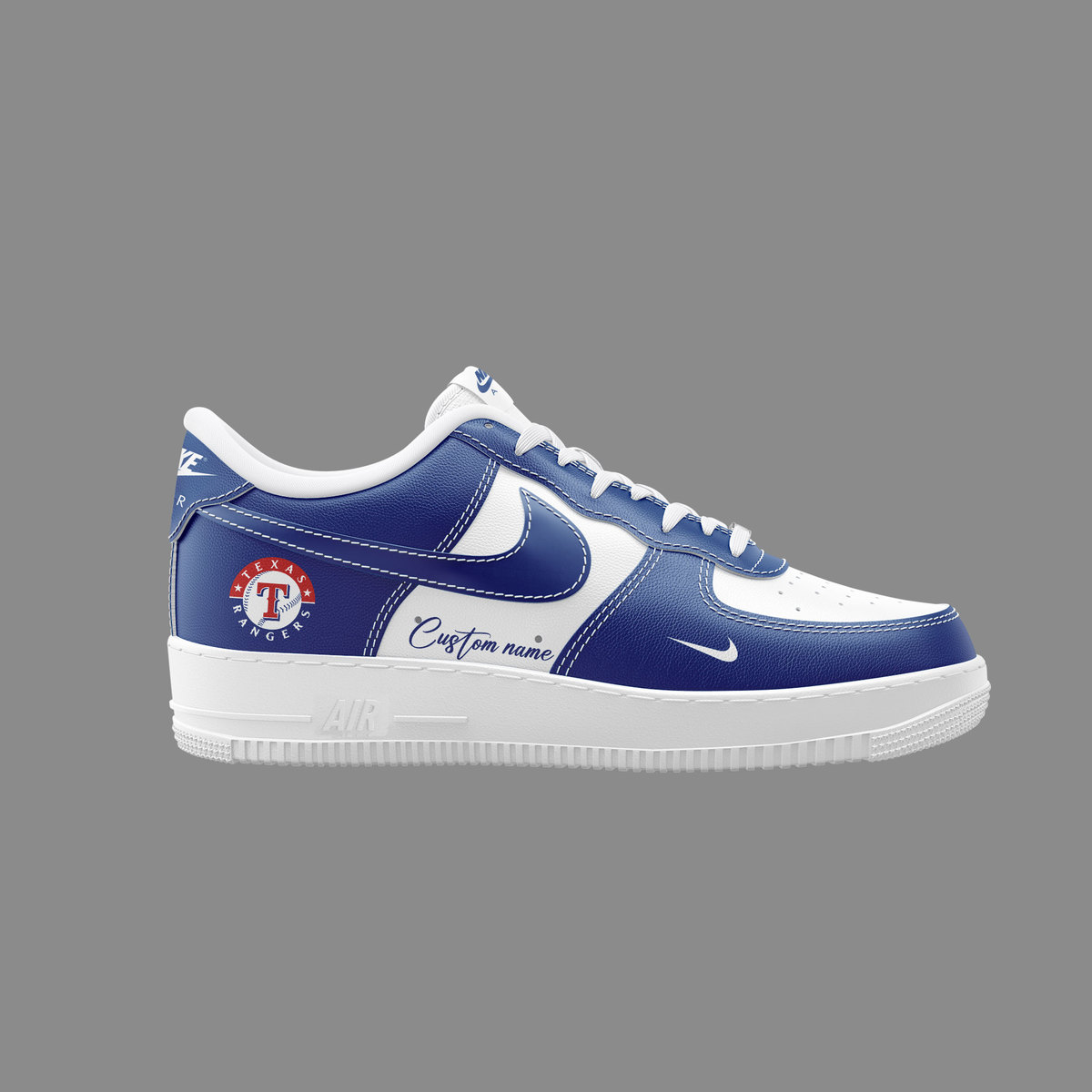 Texas Rangers Custom Name Air Force 1 Sneaker