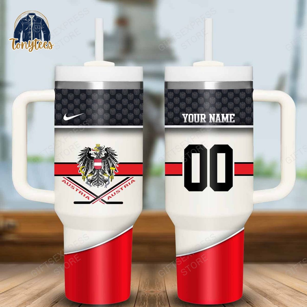 Austria Ice Hockey Team Personalized Stanley Cup Tumbler