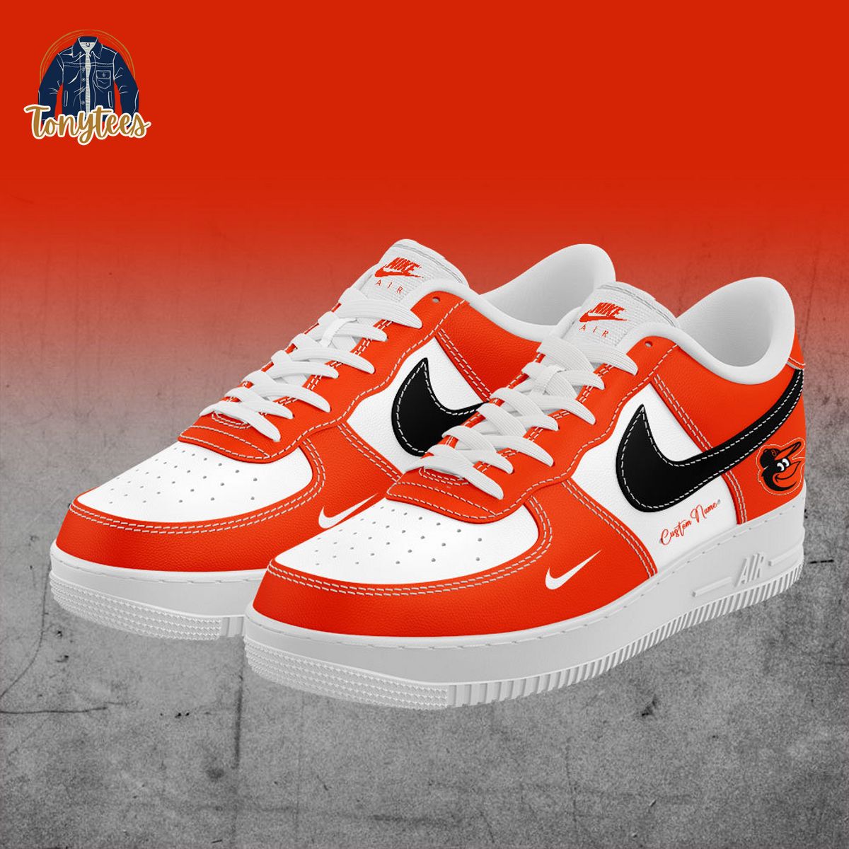 Baltimore Orioles Personalized Air Force 1 Sneaker