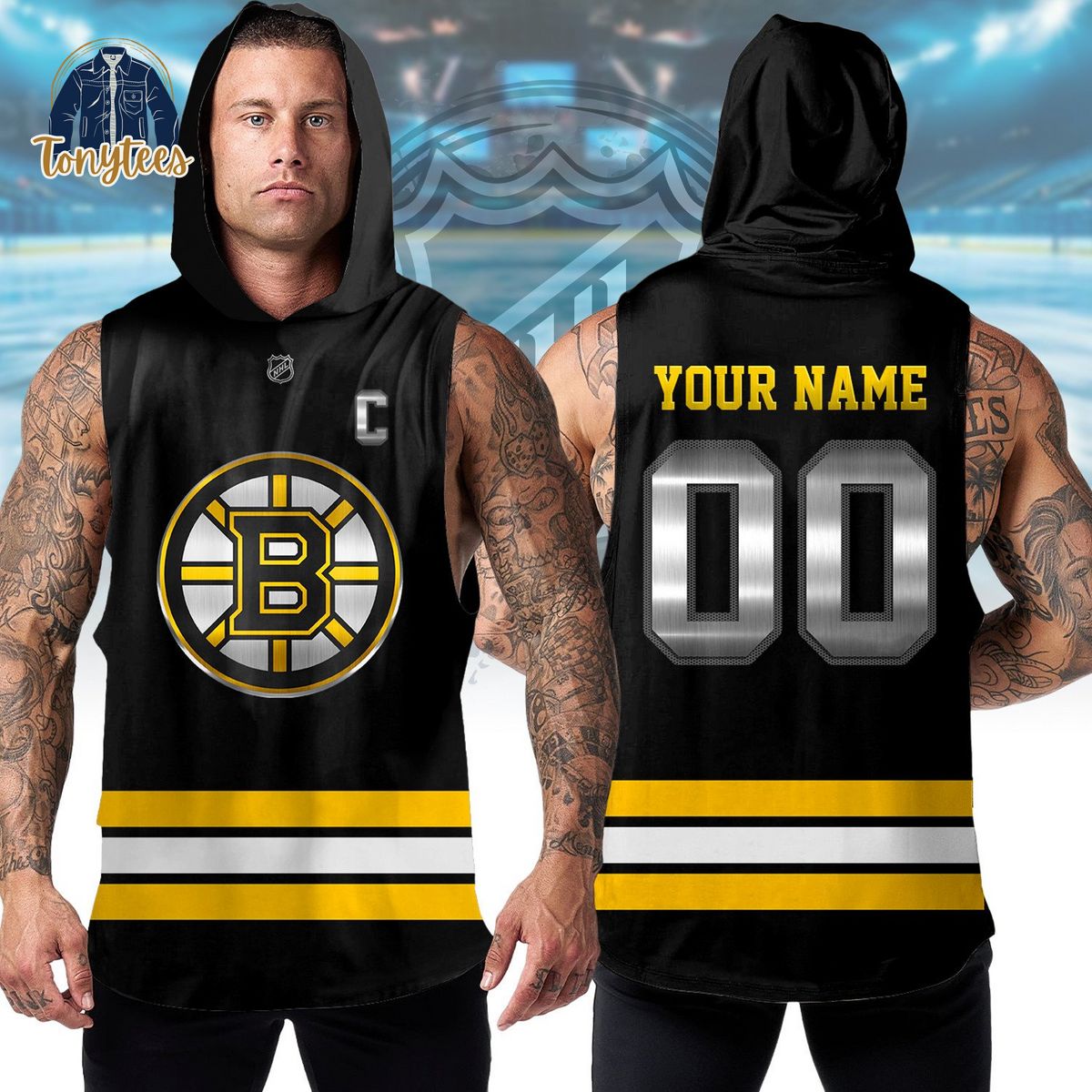 Boston Bruins NHL Personalized Sleeveless Hoodie