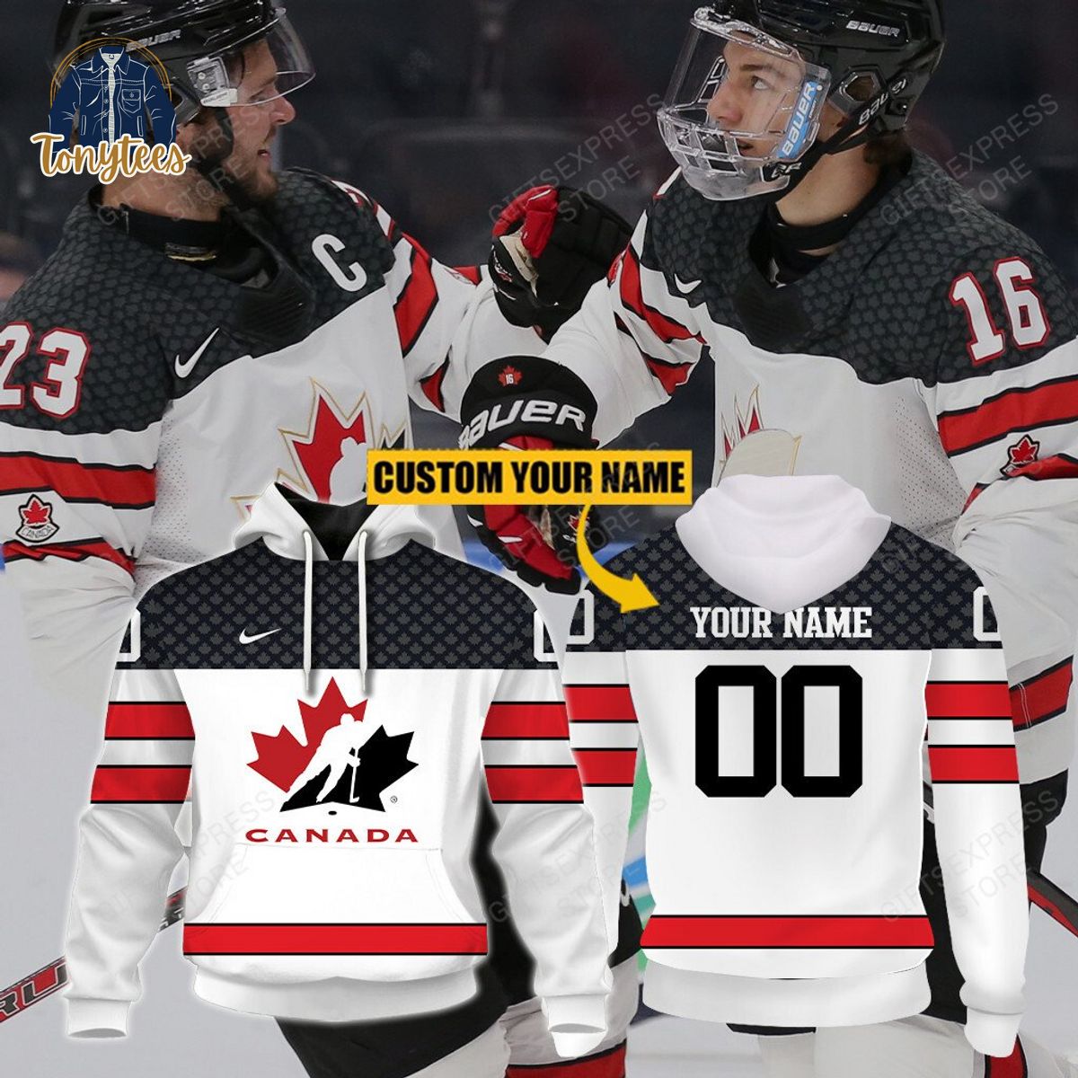 Canada Ice Hockey Personalized Hoodie