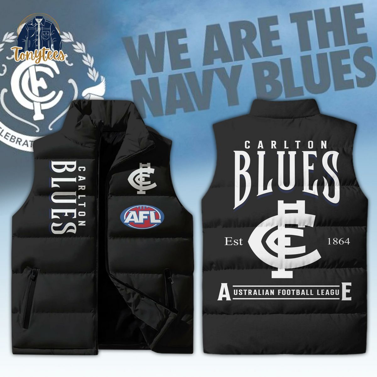 Carlton Football Club Blues AFL Sleeveless Jacket