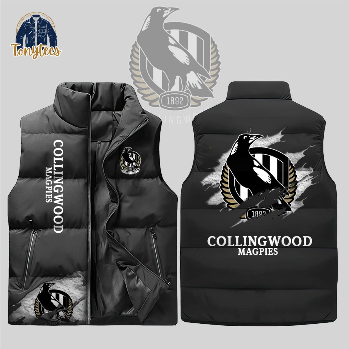 Collingwood Magpies AFL Sleeveless Jacket