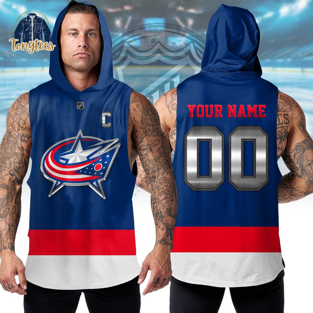Columbus Blue Jackets NHL Personalized Sleeveless Hoodie