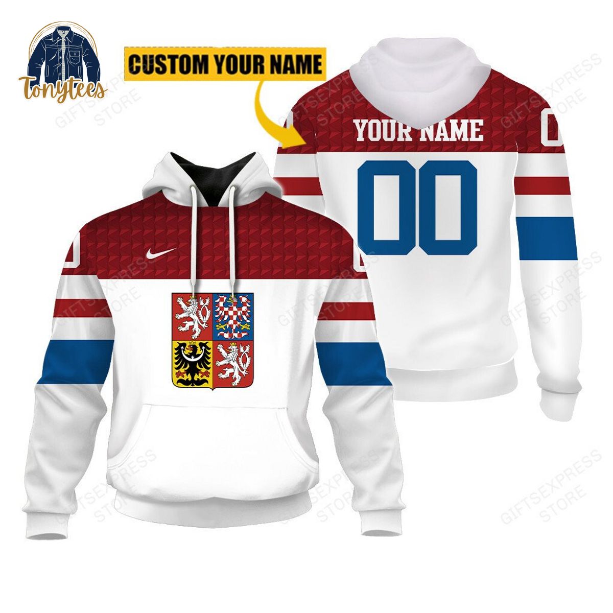 Czechia Ice Hockey Personalized Hoodie