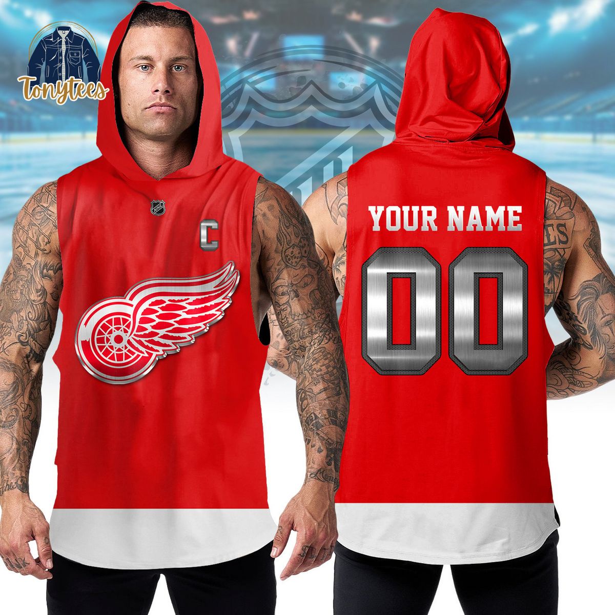 Detroit Red Wings NHL Personalized Sleeveless Hoodie
