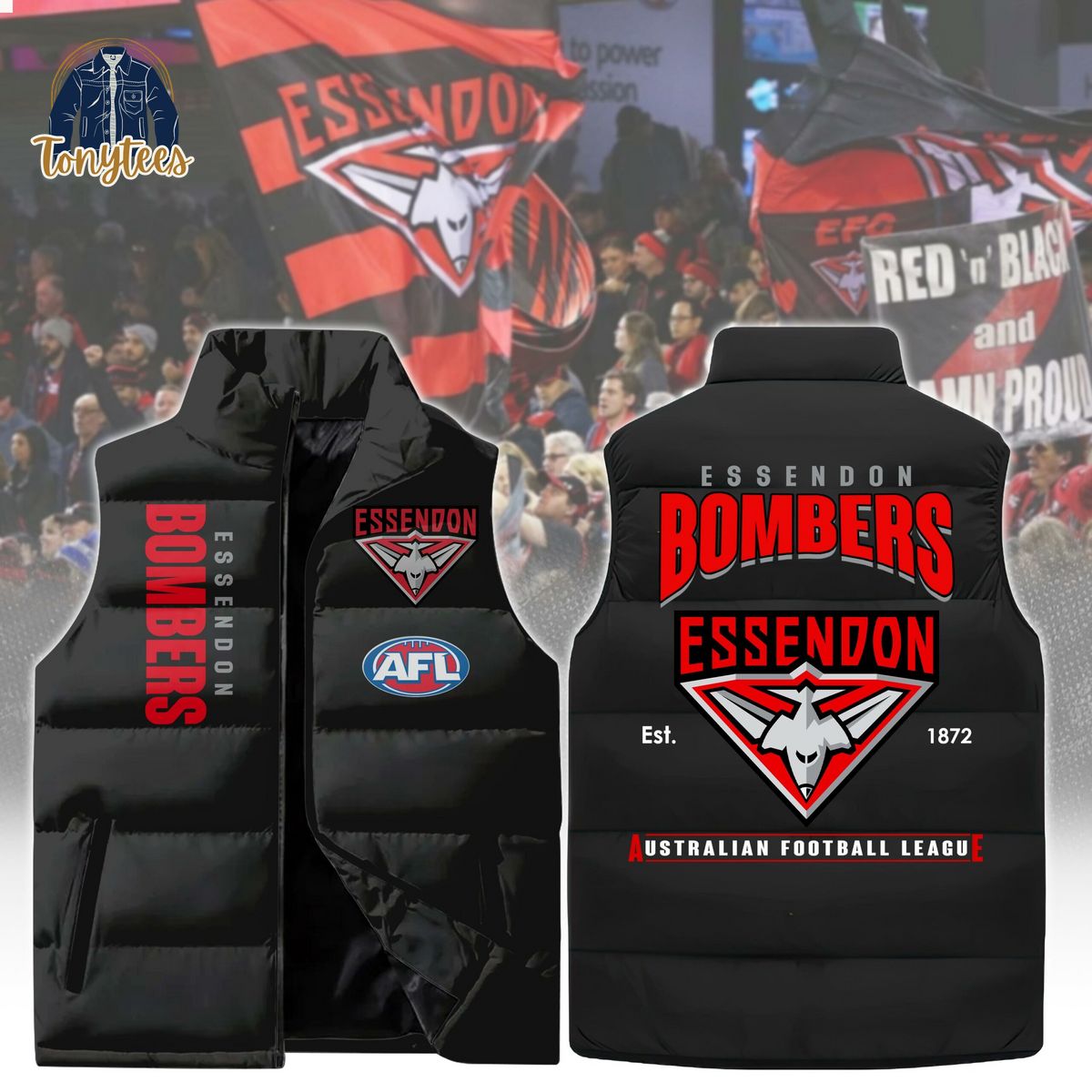 Essendon Football Club Bombers AFL Sleeveless Jacket