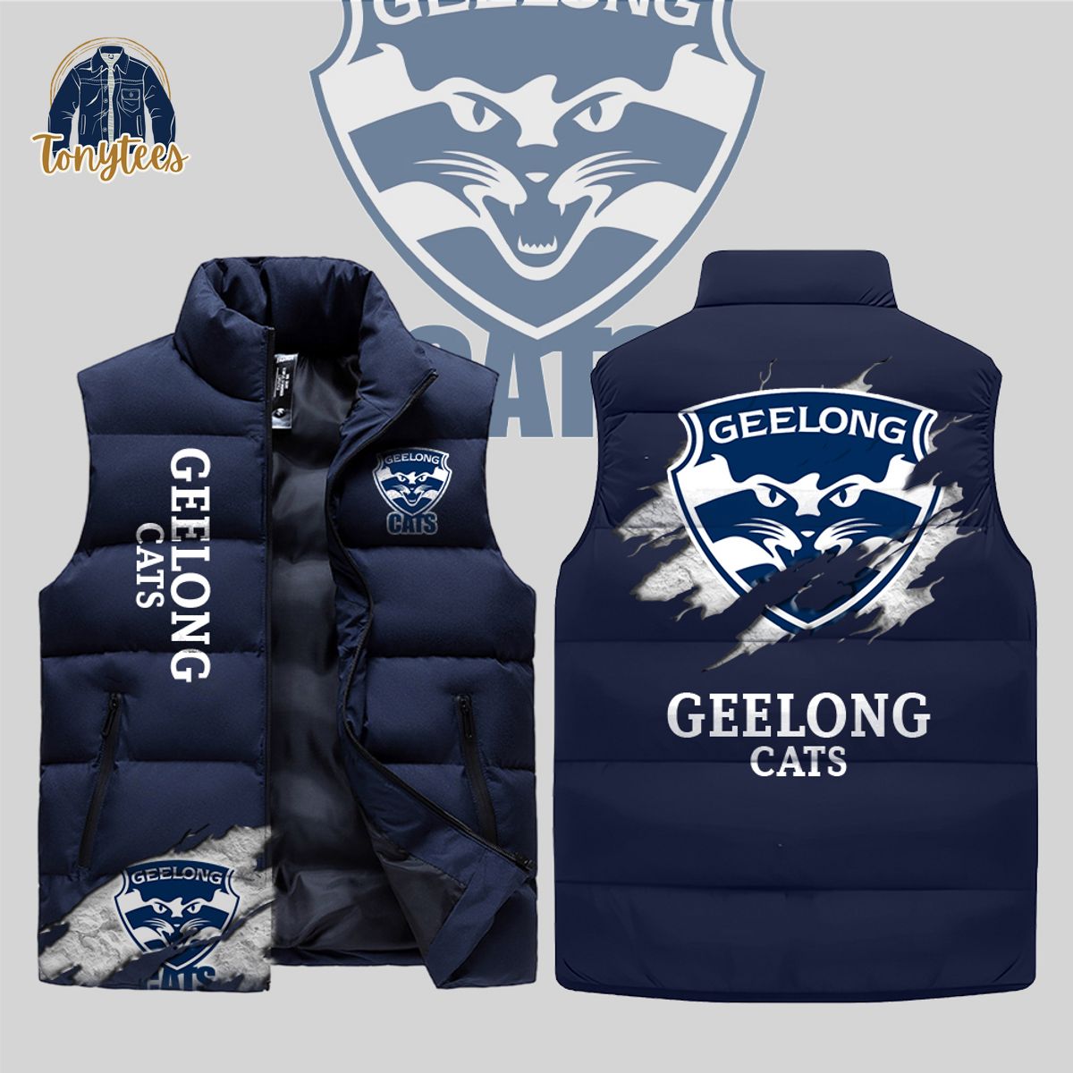 Geelong Football Club Cats AFL Sleeveless Jacket