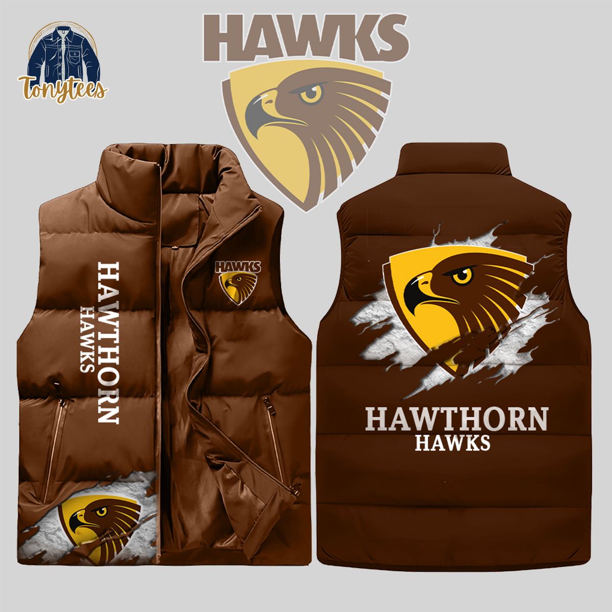 Hawthorn Football Club Hawks AFL Sleeveless Jacket