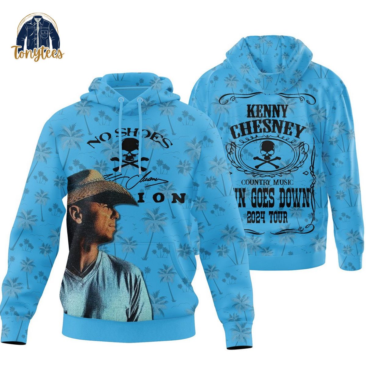 Kenny Chesney sun goes down 2024 tour 3d hoodie shirt