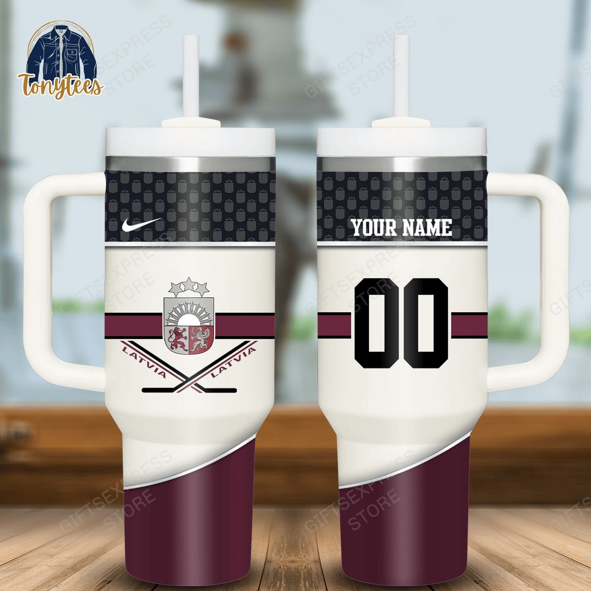 Latvia Personalized Stanley Cup Tumbler