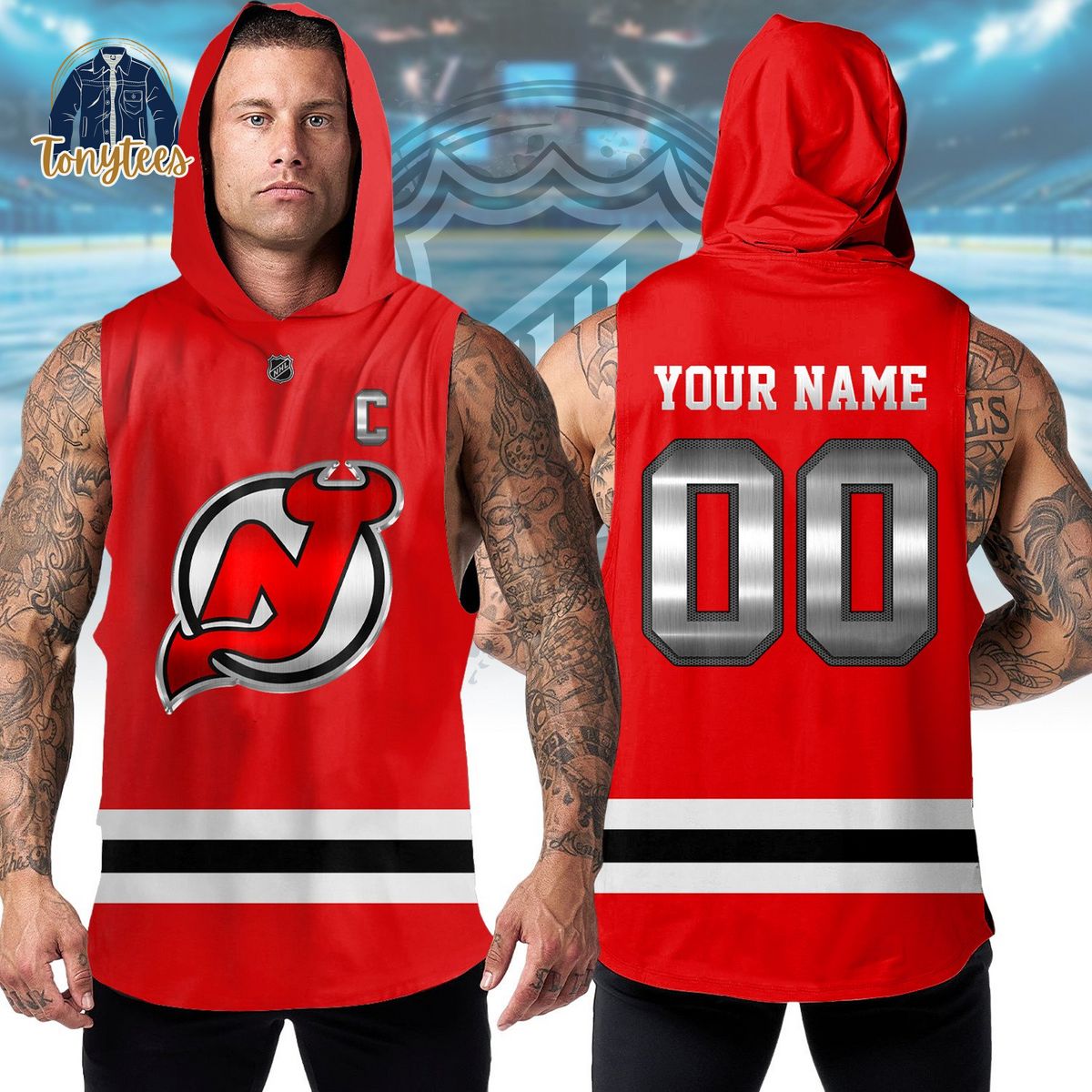 New Jersey Devils NHL Personalized Sleeveless Hoodie