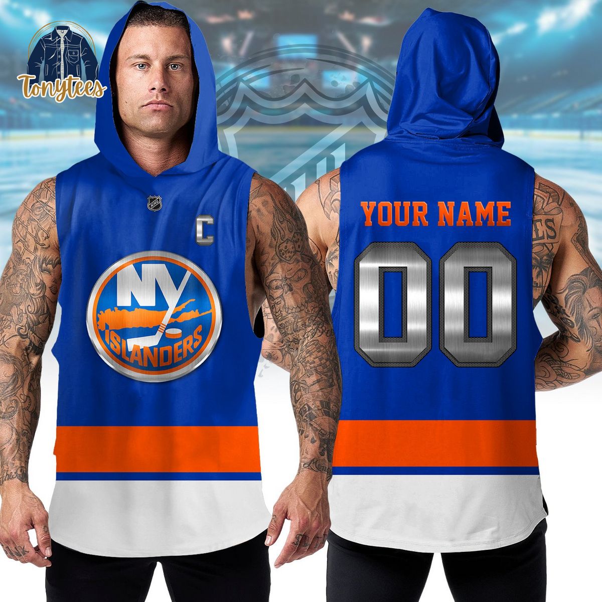 New York Islanders NHL Personalized Sleeveless Hoodie