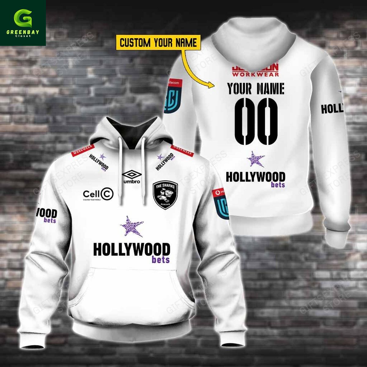 Personalized Sharks Rugby Rugby Hoodie