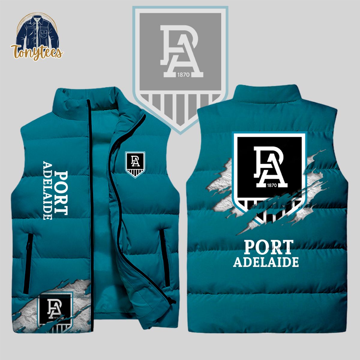 Port Adelaide Football Club AFL Sleeveless Jacket
