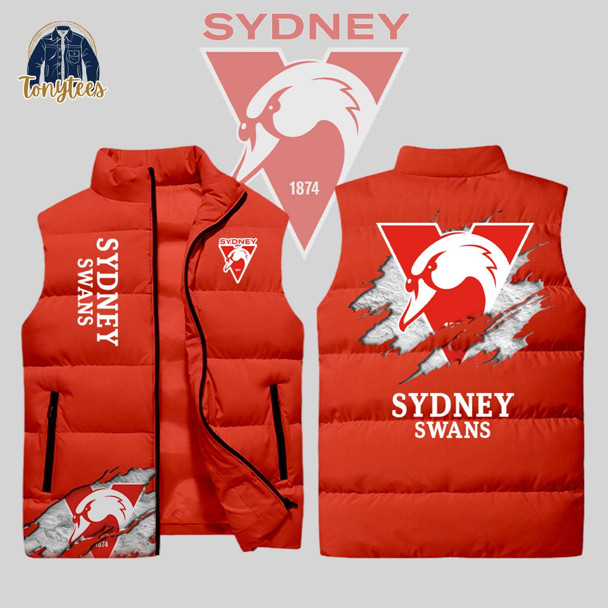 Sydney Swan AFL Sleeveless Jacket