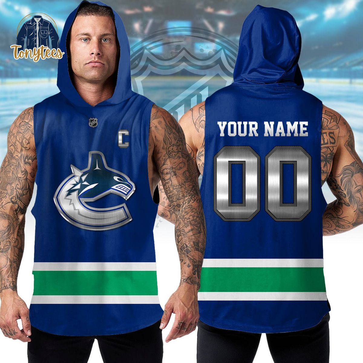 Vancouver Canucks NHL Personalized Sleeveless Hoodie