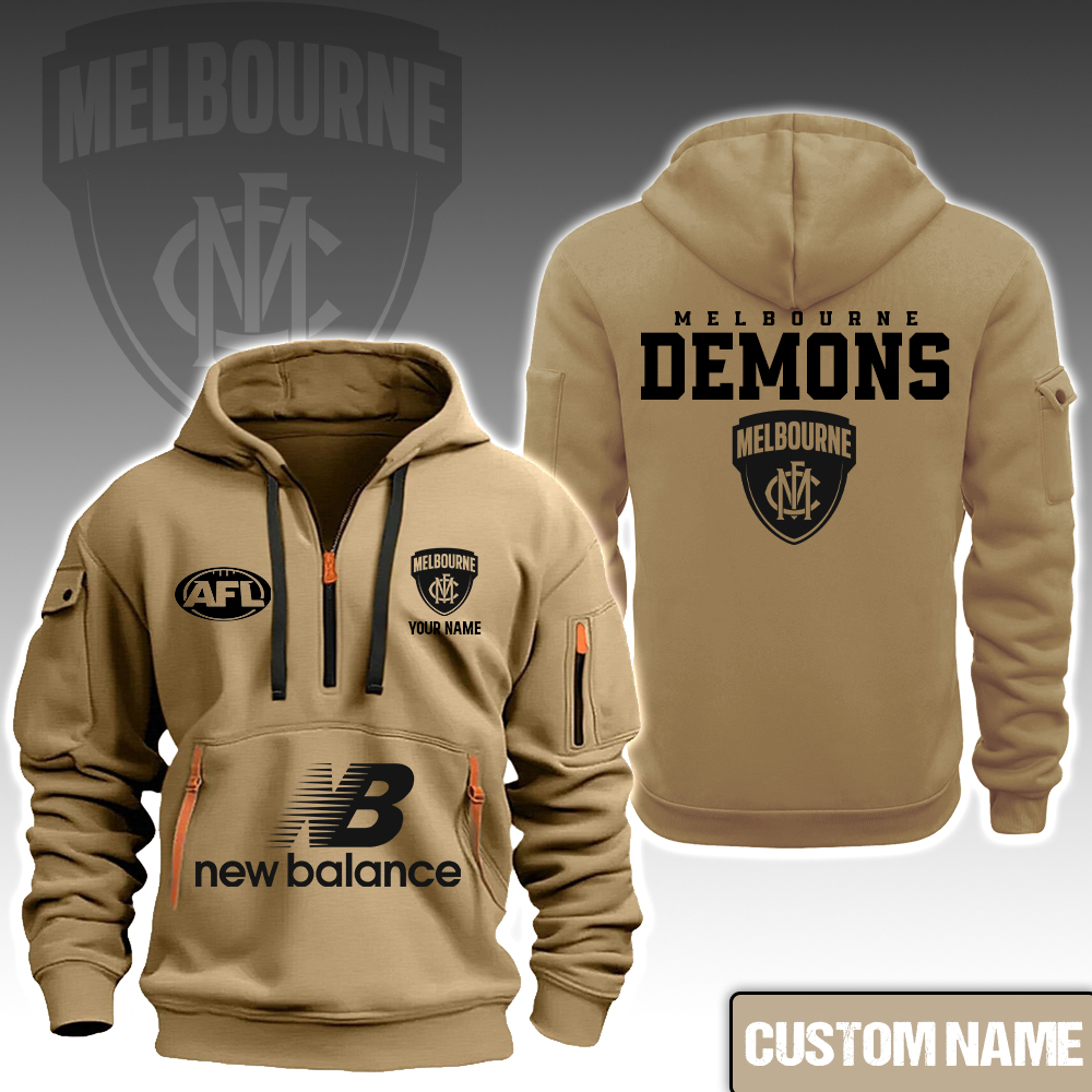 AFL Melbourne Demons Custom Name New Heavy Hoodie