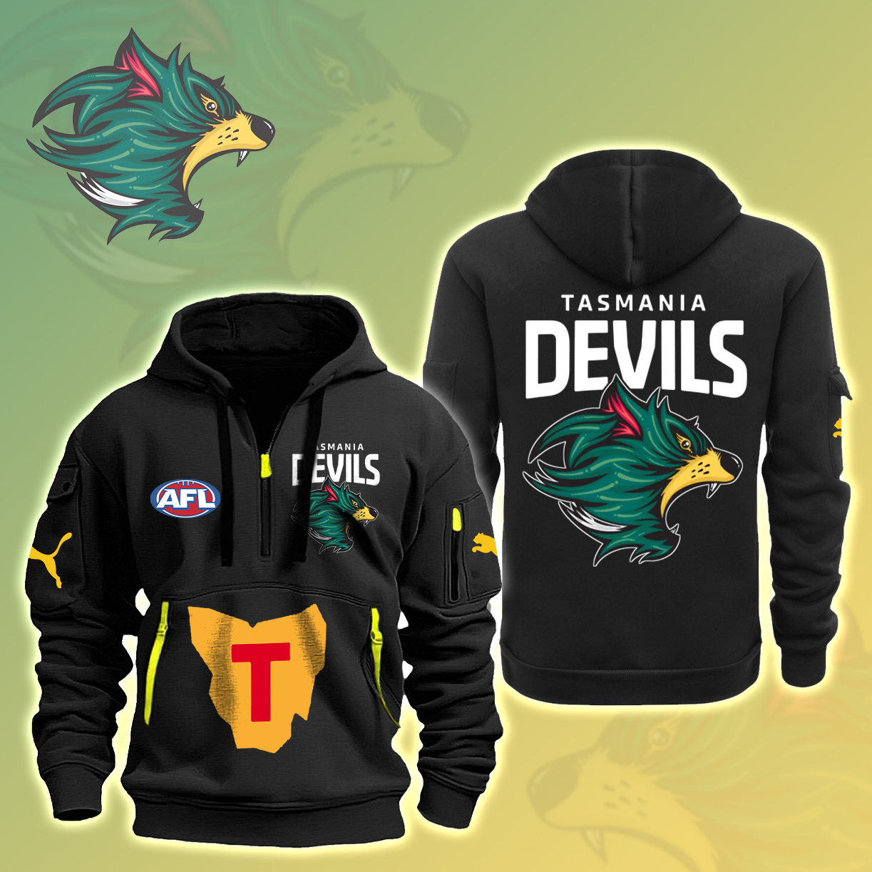 AFL Tasmania Devils Heavy Hoodie